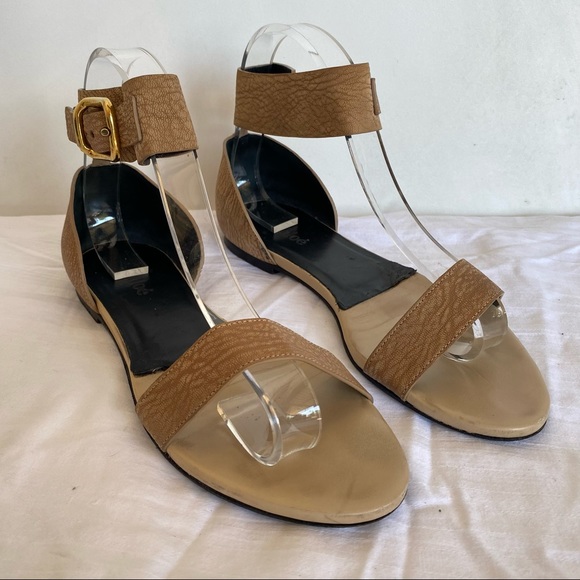 CHLOE tan ankle strap leather sandals size 7.5 - Picture 2 of 8